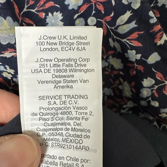 Madewell Tie-Waist Midi Dress in Harvest Vine Deep Navy Floral V- Size Small - Picture 13 of 16